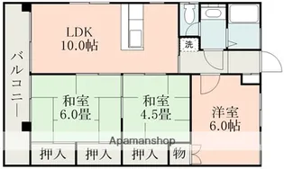 東鋼ハイツ【2階】の間取り