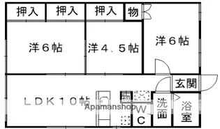 東鋼ハイツ【1階】の間取り
