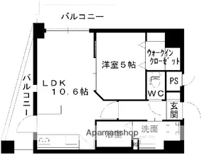 レジディア熊本辛島【12階】の間取り