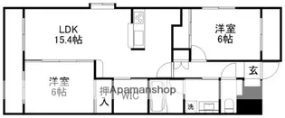 オアシス神樹【4階】の間取り