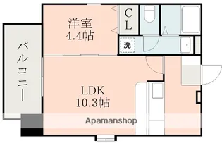 SAINT−AUXERRE【3階】の間取り