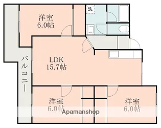 タサキハイツ【3階】の間取り
