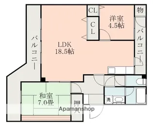 熊本県熊本市南区近見4丁目【アパート】の間取り