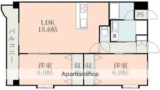 QREST熊本船場【4階】の間取り