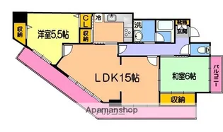 ファミール黒髪【2階】の間取り
