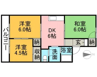 レジデンスAK【203号室】の間取り