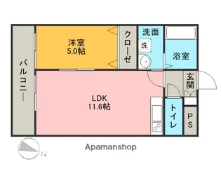 熊本県宇城市松橋町久具【マンション】の間取り