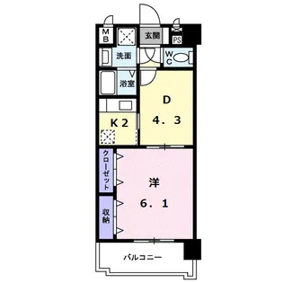 フランメゾン平成【1階】の間取り