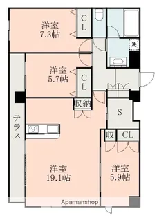 ディライト水前寺【2階】の間取り