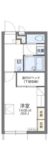 レオパレスリバーパーク花園【106号室】の間取り