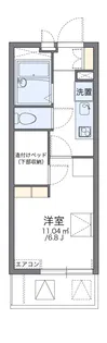 レオパレスグリーンハイツ島崎【209号室】の間取り