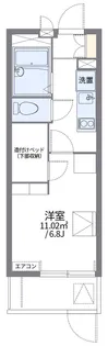レオパレスフラワーヒル熊本【110号室】の間取り