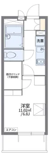レオパレスフラワーヒル熊本【208号室】の間取り