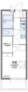レオパレスフラワーヒル熊本【107号室】の間取り