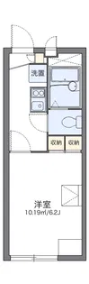 レオパレスパークサイド南熊本Ⅱ【107号室】の間取り