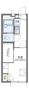 レオパレスティック ヒル【110号室】の間取り