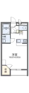 レオパレス秣野原【207号室】の間取り
