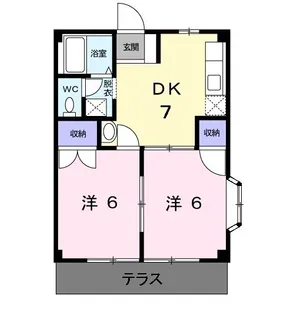 清水コーポ【1階】の間取り