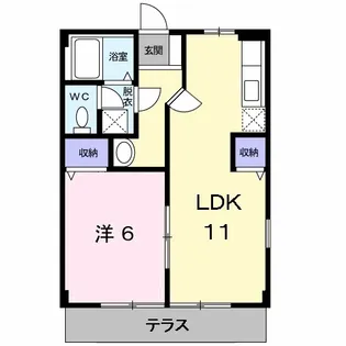 フリーデハイム【1階】の間取り