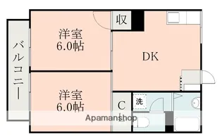 熊本県熊本市東区新南部4丁目【アパート】の間取り
