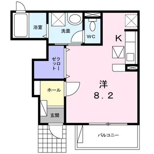 ハイツ ヴィオラ【1階】の間取り