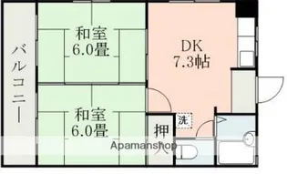 ホワイトキャッスル田崎【6階】の間取り
