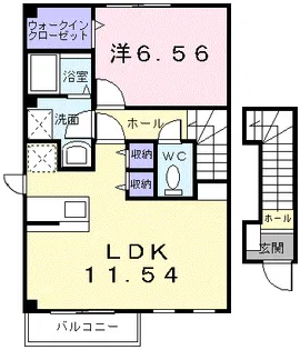 ハッピーライフB【2階】の間取り