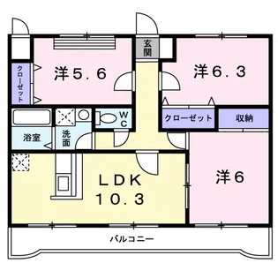 サンモール清水【3階】の間取り