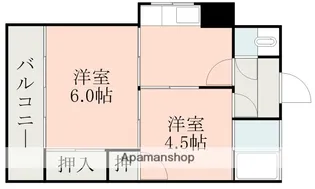 松尾ガーデンハイツ【2階】の間取り