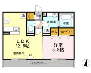 ルミエール出水【2階】の間取り