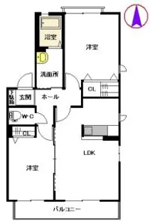 ヒルビレッジ A【2階】の間取り
