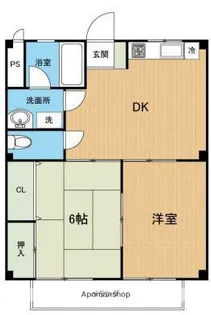 熊本県熊本市中央区出水4丁目【アパート】の間取り