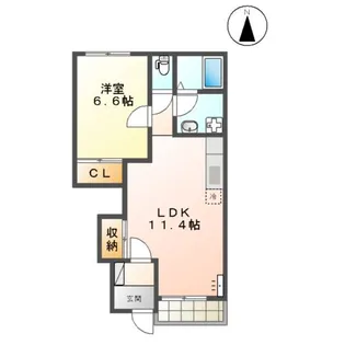 コンフォルト・パレスA棟【1階】の間取り