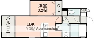ラフレシーサ熊本駅東【5階】の間取り