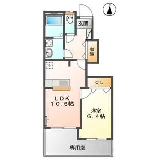 スカイヴィレッジ城南A棟【1階】の間取り