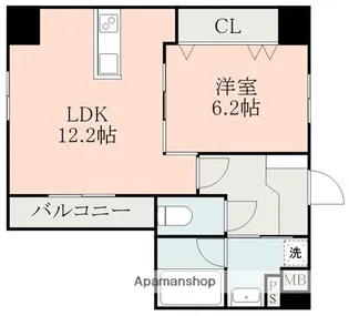 AL SOLE RENPEICHO【4階】の間取り