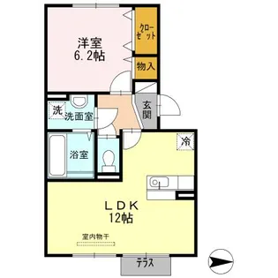 プレル八景水谷【1階】の間取り