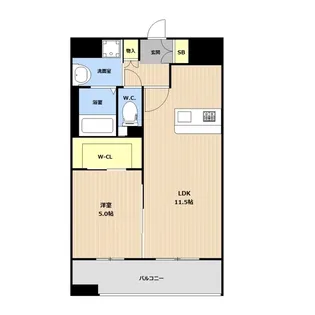 LIBTH並木坂【0401号室】の間取り