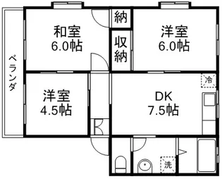 グリーンハイツ宮本【1階】の間取り