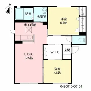 ウエストヒルズ C棟【1階】の間取り