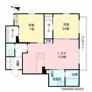 シャーメゾン沼山津【2階】の間取り