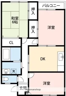 熊本県熊本市南区野田2丁目【アパート】の間取り