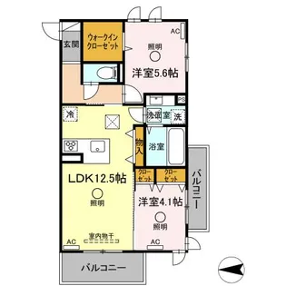 DーROOM本山【1階】の間取り