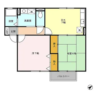 セジュールひまわり【2階】の間取り