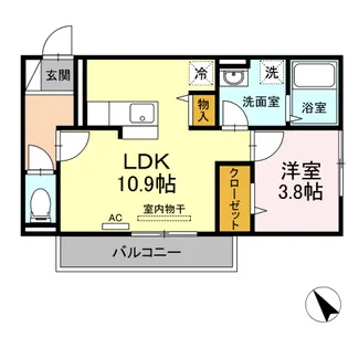 コンフォータブルTJ【2階】の間取り