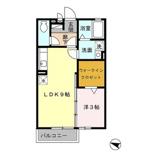 フリューゲル【2階】の間取り