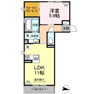 ユメタントピーノ A棟【2階】の間取り