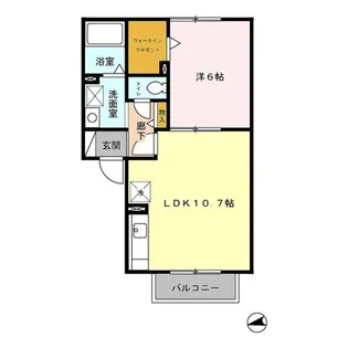 ウィルモア世安【1階】の間取り