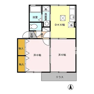 クレール花陵 A棟【1階】の間取り