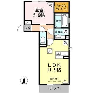 クレスト【1階】の間取り